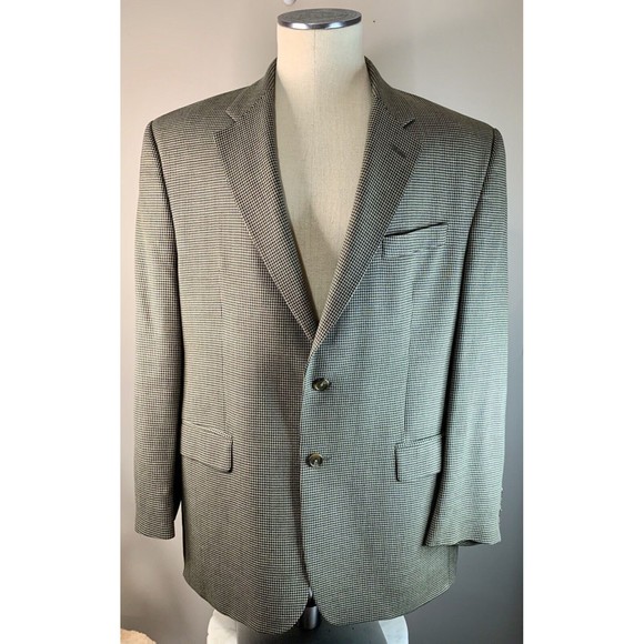 Ralph Lauren Mens Blazer Sport Coat Two Button Casual Jacket 44R Wool Silk Suits